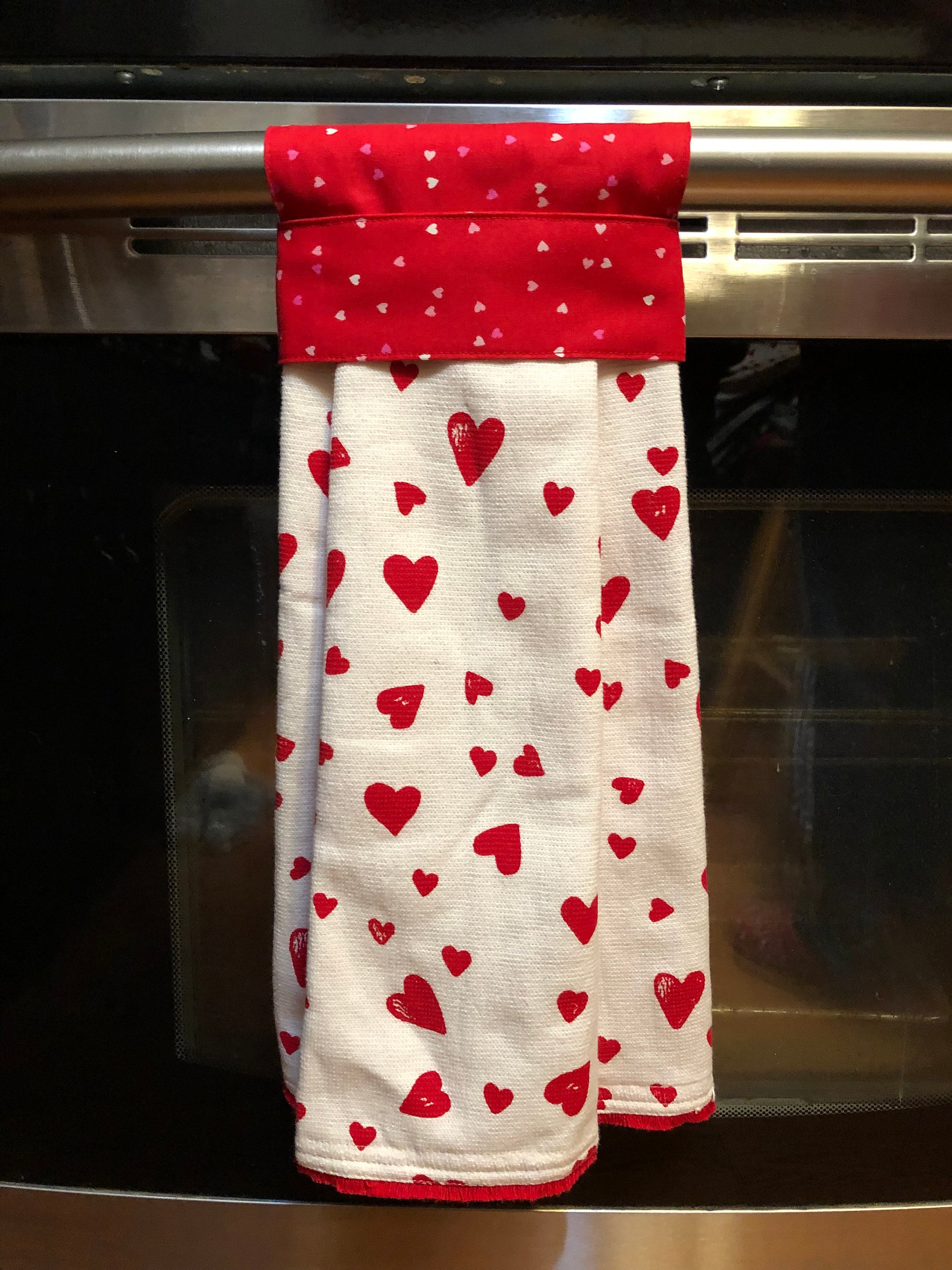 Hanging Kitchen Towel Valentine's Day Towels Love Etsy