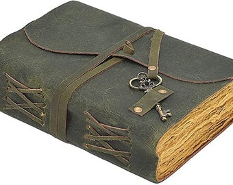 Echtes Vintage Leder Journal Handgefertigtes Leder Schreiben Notebook Personalisierte Handgemachte Geschenke
