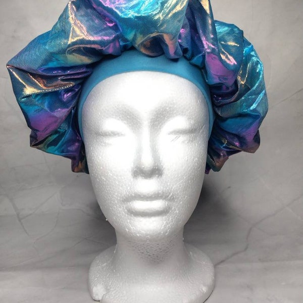 Silk Blue Holographic Bonnet