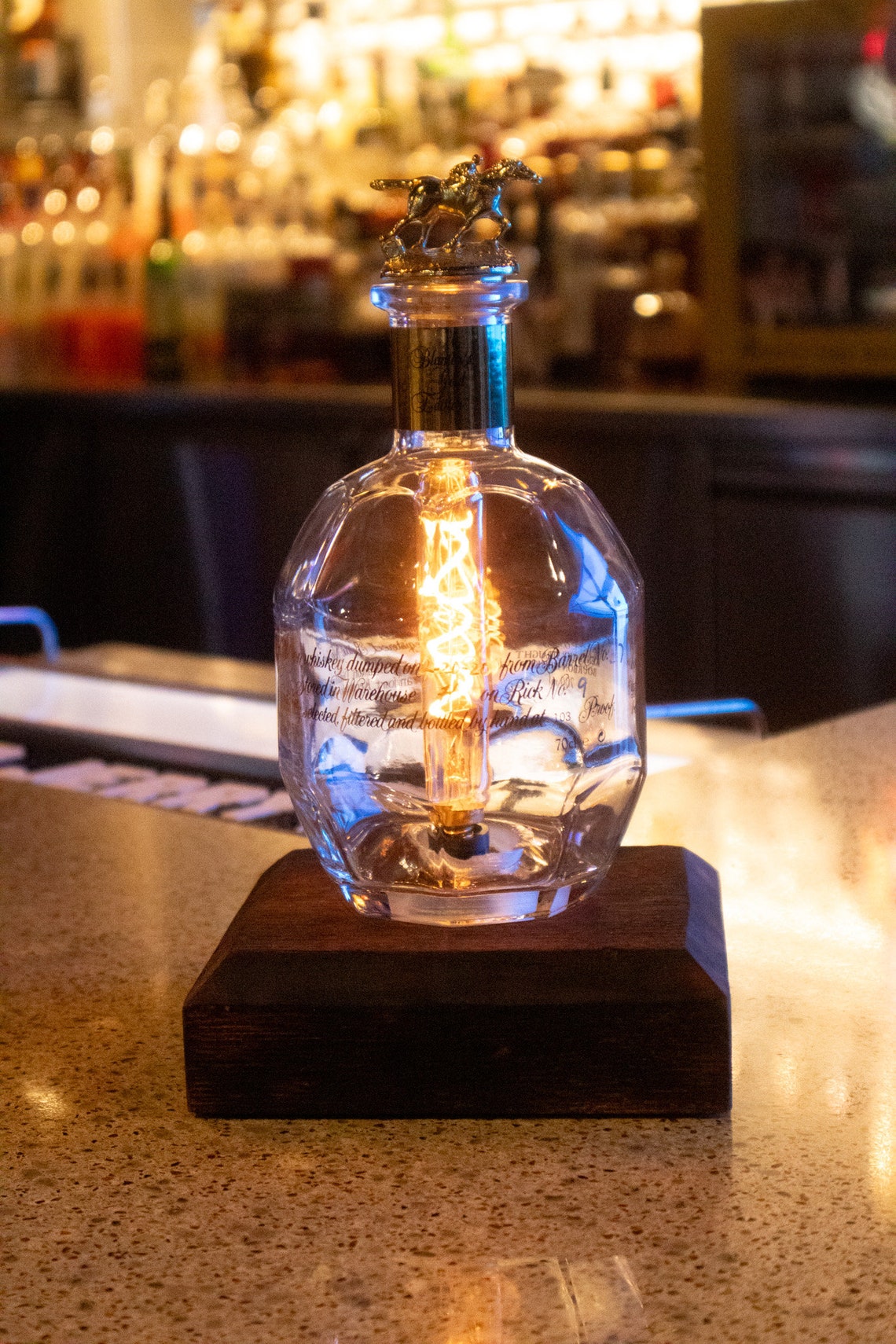 Horse Topper Bourbon Whiskey Lamp | Bourbon Gifts | Whiskey Decor | Man ...