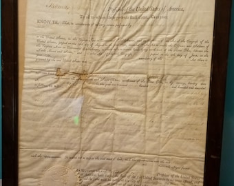 1801 Thomas Jefferson and James Madison Signed Land Grant Document - Museum Item