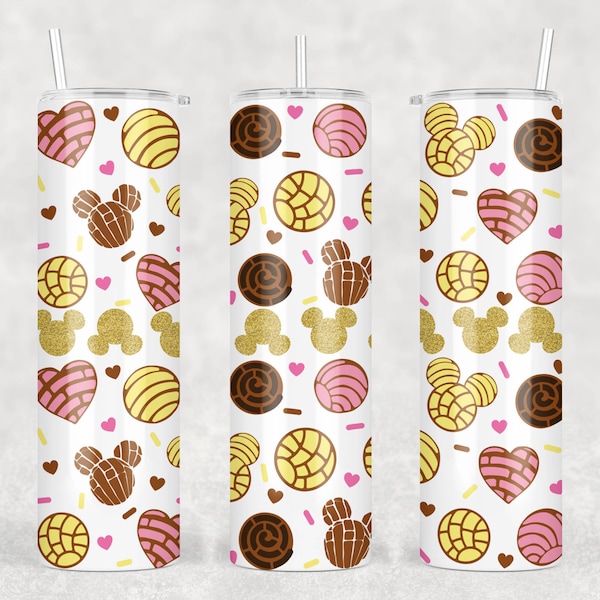 30 oz & 20 Oz Mexican Conchas Conchitas Mickey Skinny Tumbler Design Template | 30oz sublimation | 30oz  wrap | 30 oz tumbler png