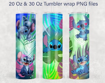 20 Oz & 30 Oz Stitch Tumbler sublimatieontwerp | Wikkel | Digitaal downloaden