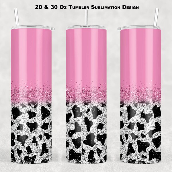 Pretty in Pink Hide Tumbler Sublimation Design| 20 Oz and 30 Oz|