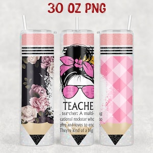 30 oz Skinny Tumbler Sublimation Design Template PNG Teacher life 30oz Tumbler sublimation design | 30oz tumbler wrap | 30 oz tumbler png
