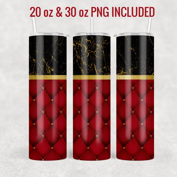 20 Oz & 30 Oz black and red designer bag Tumbler Sublimation Design | Wrap | Digital Download | PNG download 20 oz 30 oz