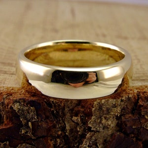 6mm, Domed , 14K  Half Round Dome , 2mm Thick  Solid 14K Yellow or Rose  Gold,Genuine Gold Band ,Men-Women Real Gold  Wedding Bands