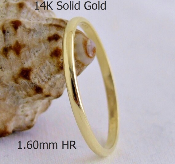 Solid 14k Yellow Gold 1.6mm 16in Black Leather Cord Necklace Chain - with S 並行輸入品 1.6mm,solid 14K Yellow Gold Half Round Wedding Band, 1.1mm Thick