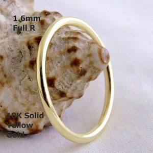 1.60mm Full Round,10K Solid Gold Yellow Wedding Band ,Solid 10K Yellow Gold Thin Thick Ring 1.60 mm Full Round Wedding Band