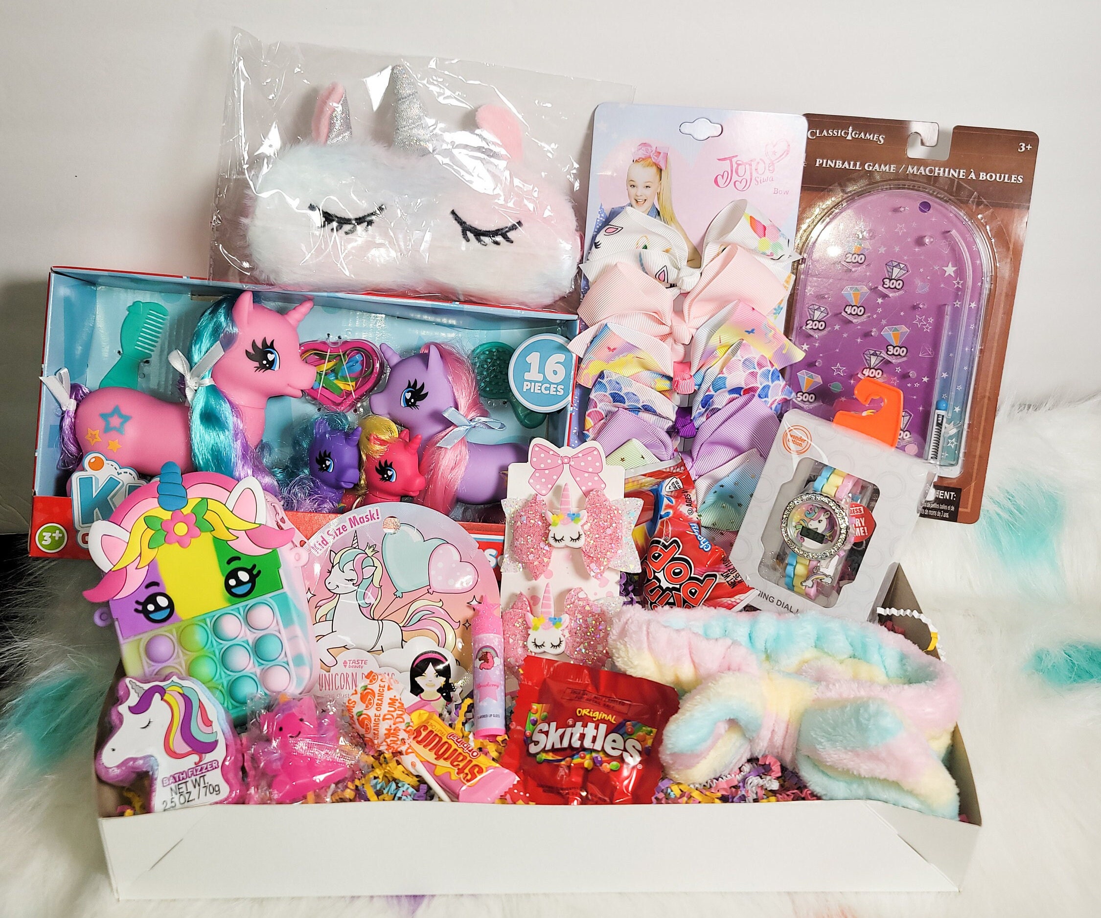 Pink Unicorn Girls Gift, Birthday Gift for Girls, Christmas Gift for Girls,  Tween Girl Gift, Self Care Girls Gift, Nails, Sleep Mask. 