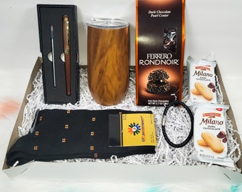 Father’s Day gift, Self care Gift Box For Him, Skin Care Gift for Him, Birthday Gift, Wine tumbler, Gift for Dad, Sock, Pen, Wristband.