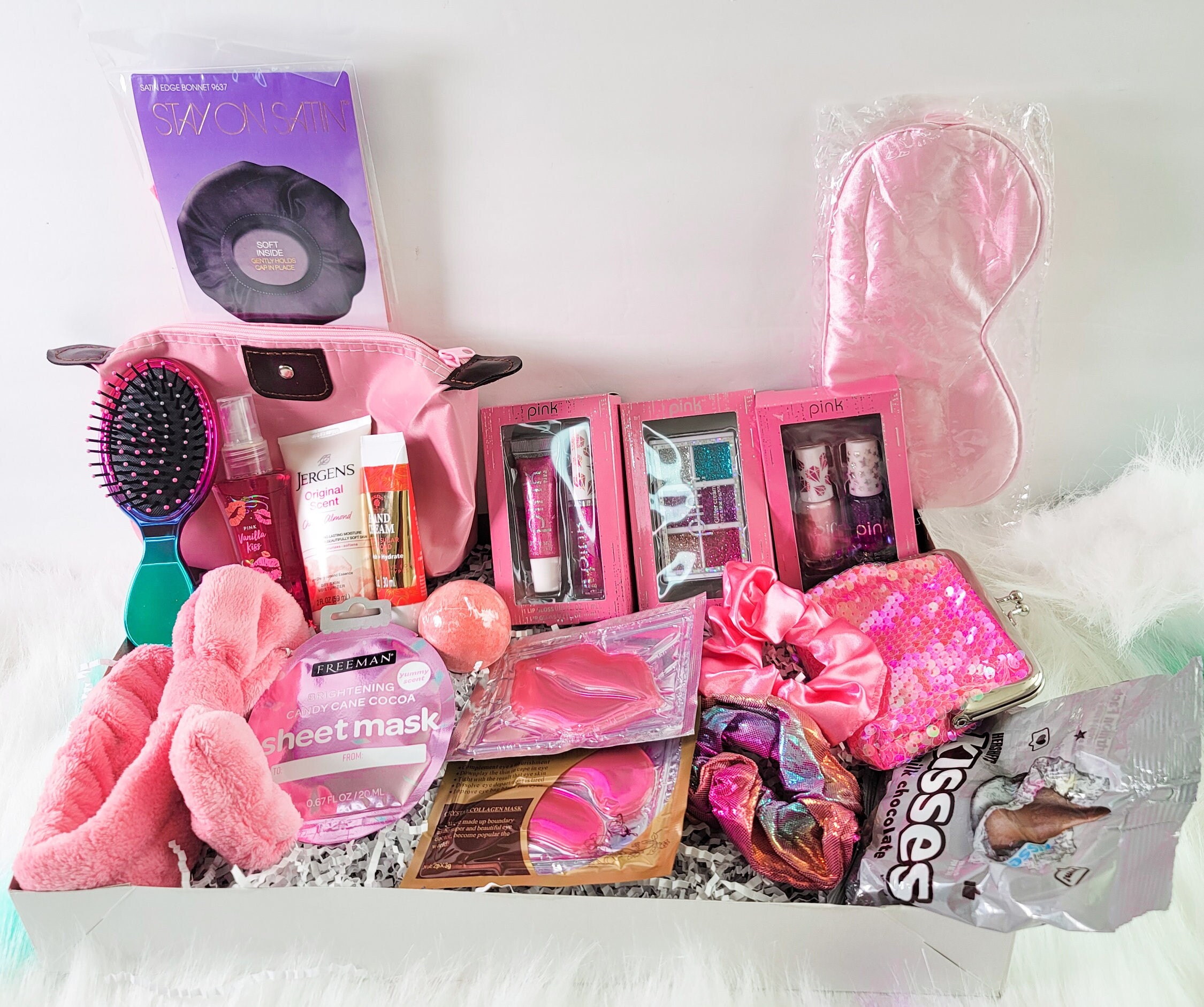 Pink Birthday Gift For Teen Self Care Gift Box For Tween teen Skin 