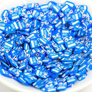 Blue Milk Carton Polymer Clay for Resin Art, Nail Art