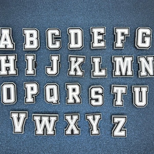 Alphabet and Number Shoe Charm White/Gray