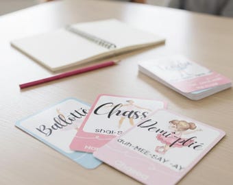Printable Ballet Flash Cards – Dance Vocabulary Learning (PDF Download)