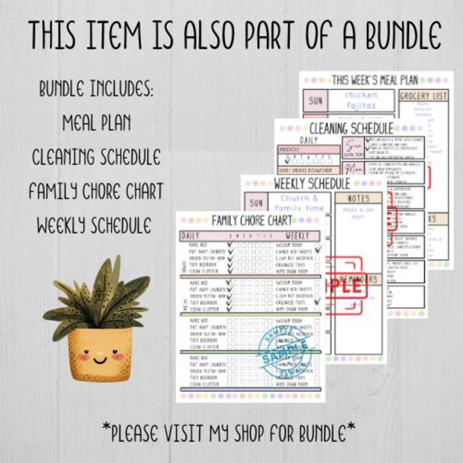 Weekly Cleaning Schedule Printable | Editable Canva Template | Busy Mom ...