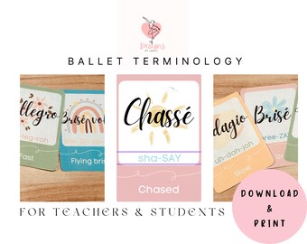 26 Printable Download Flashcards for Preschool and School Aged Ballet ...