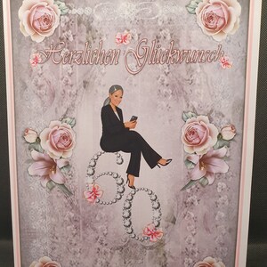 Geburtstagskarte, runder Geburtstag, Frau