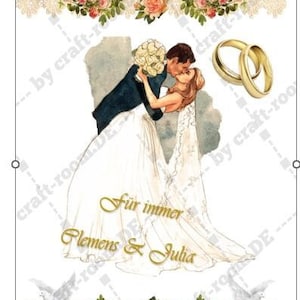 Hochzeitskarte, Glückwunschkarte zur Hochzeit, Trauung, Vermählung