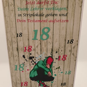 Geburtstagskarte für einen Teenie (Junge), 18. Geburtstag