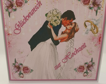 Hochzeitskarte, Gratulation zur Hochzeit