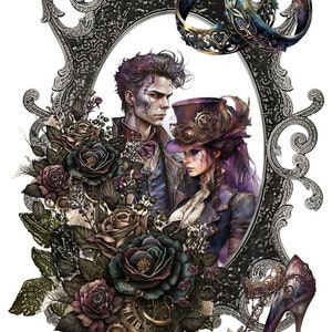 Gothic Hochzeitskarte