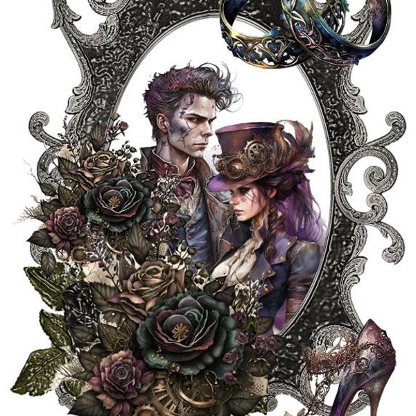 Gothic hochzeitskarte Etsy.de