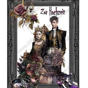 Gothic Hochzeitskarte