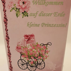 Glückwunschkarte zur Geburt eines Mädchen