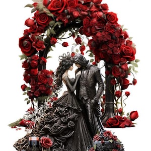 Hochzeitskarte Gothic