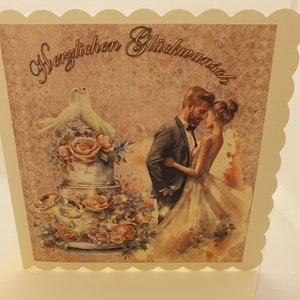 Hochzeitskarten, Glückwunschkarten zur Hochzeit, Vermählung, Trauung