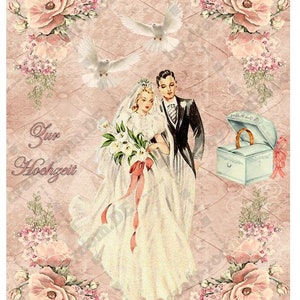 Hochzeitskarte Vintage