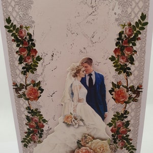 Hochzeitskarte, Glückwunschkarte zur Hochzeit, Vermählung, Trauung, 3D-Motiv