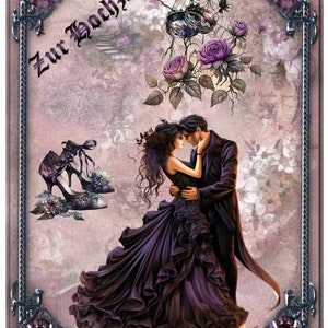 Hochzeitskarte Gothic