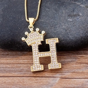 Collares de moissanita personalizados para mujer, dije de letra con moissanita VVS IcedOut en plata 925 bañada en oro de 14 quilates, regalo de cumpleaños, aprobado por el probador de diamantes.