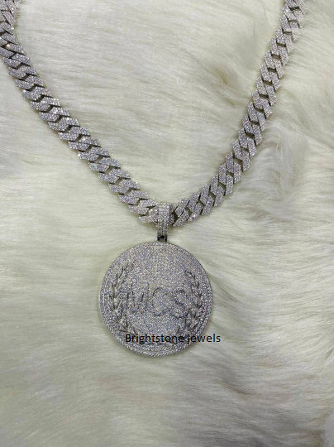 Iced Out Moissanite Pendant10ctw VVS1 Iced Out Pendant Etsy