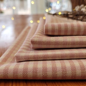 Pastel Pink Linen Cloth Napkins Set, %100 Natural Linen Napkins, Premium Cocktail Napkins, Soft Dining Napkins, Rectangle Napkins