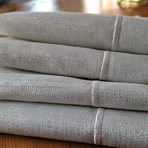 Pure Linen Napkins, Washed Linen Wedding Napkins, Luxury Set Napkins, Gray Linen Table Napkins, Square Linen Napkins