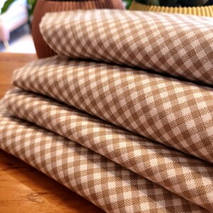 Washable Napkins, Gingham Beige Soft Linen Napkins, Table Napkins For Special Days, Cocktail Napkins, Linen Dinner Napkin