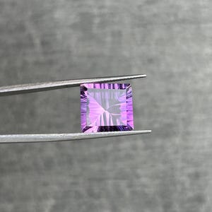 Natural Amethyst Gemstone: Square Cut, February Birthstone, 9.30 Cts