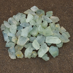 Raw Aquamarine Gemstone Lot: Natural Blue Crystals for Jewelry