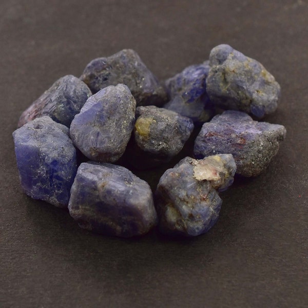 Natural Raw Tanzanite Rough Stone Untreated Crystal Tanzanite Blue Rocks Jewelry Specimen Tanzanite Slice Raw Gemstone 27 Cts.