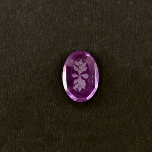 Fabulous Handcarved Amethyst Fantasy cut reverse carving, Amethyst Carving Oval Shape Gemstone Birthday Jewelry Making stone 16 Cts.