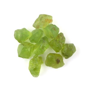 Raw Peridot Gemstone Lot: Natural Green Crystals for Jewelry