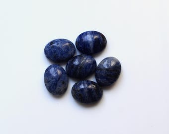 Natural Sodalite Oval Cabochon, Blue Sodalite Gemstone, Polished Loose Stone, Jewelry Making Cabochon, Natural Gemstone Supply