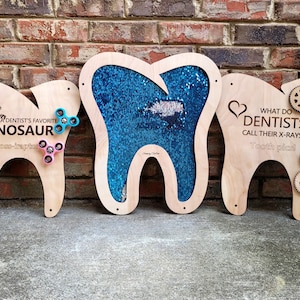 Dental Sensory Board Set: Tooth Sequin Board, Fidget Spinners - Calming Waiting Room Toys