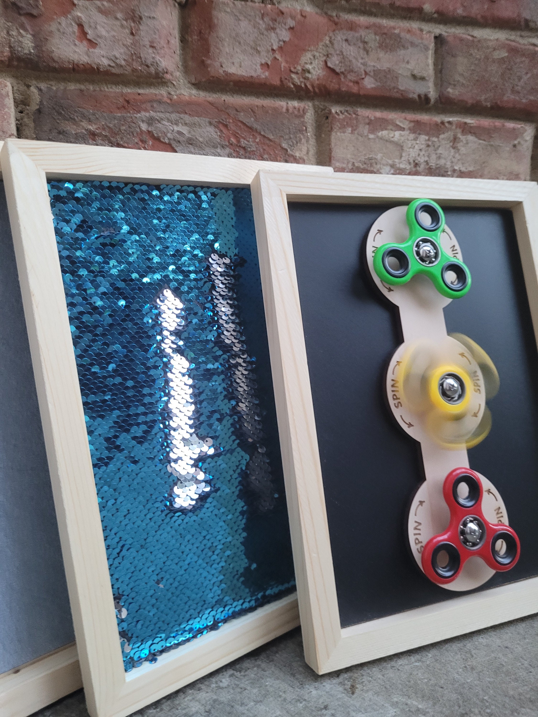 Sensory Boards Autism ADHD Tools 6-pack – Reversible Sequin, Calming ...