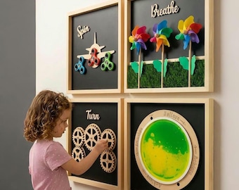 Custom Sensory Wall Boards for Kids, Adults + Memory Care | 18" Montessori-Inspired Decor for Autism & Therapy Rooms