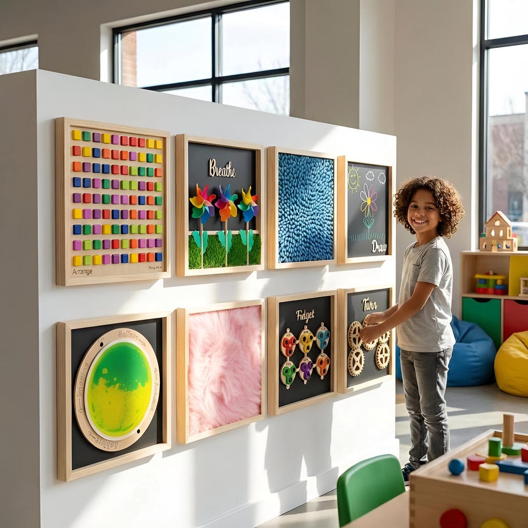 モジュラー感覚壁パネル - 自分だけのインタラクティブアクティビティ