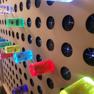 DIY Acrylic Water Peg Kit for Giant Lite Bright | LED Brite Light Pegboard DIY Pegs | Rods